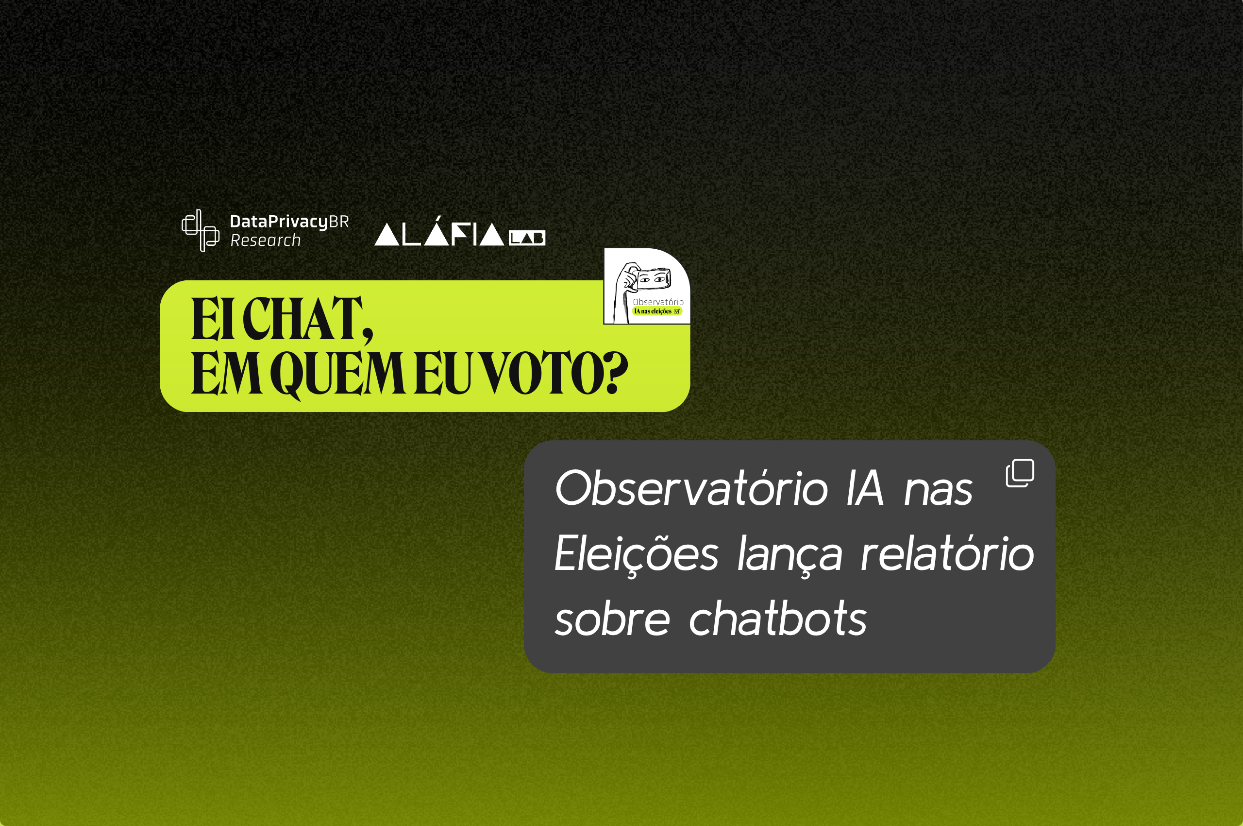 Observatório IA nas Eleições lança relatório sobre chatbots