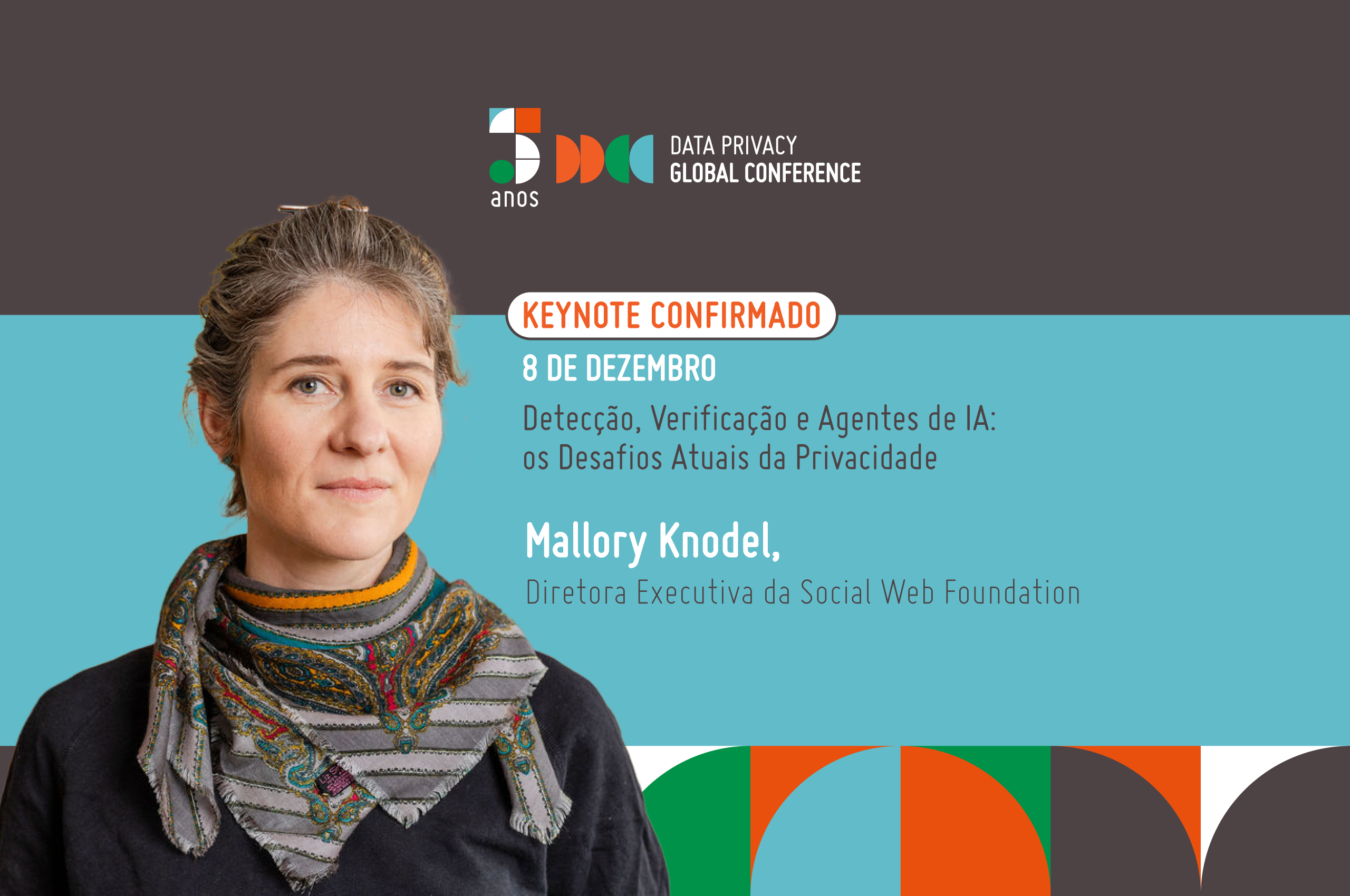Conheça a Keynote Speaker da DPGC 2026: Mallory Knodel traz discussões sobre detecção, verificação e agentes de inteligência artificial